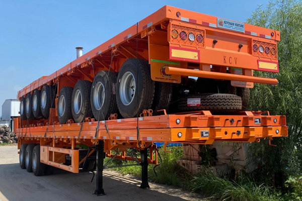Flatbed semi-trailers exported to Africa