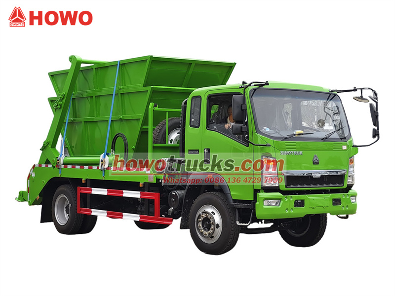 HOWO RHD skip loader truck