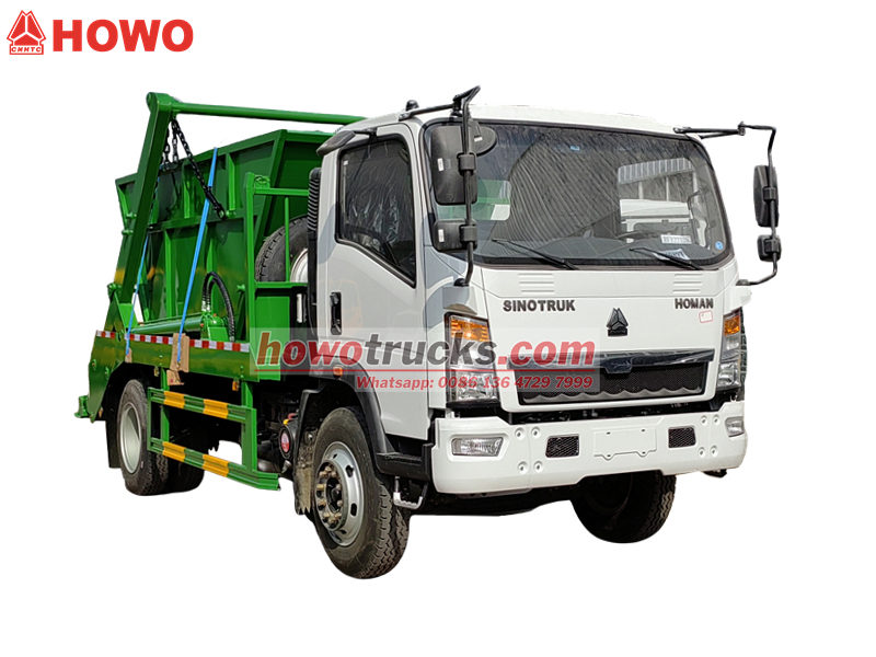 HOWO RHD skip loader truck