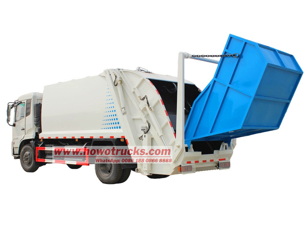 Howo 12cbm rear loader truck with skip loader