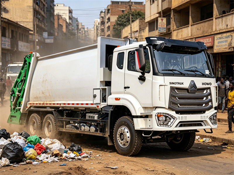 HOWO heavy garbage compactor truck