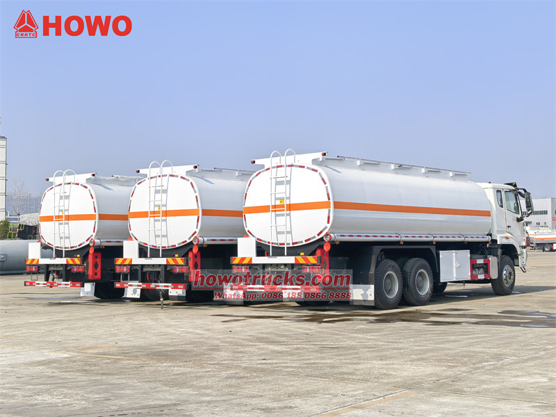 Preshipment for 3 units HOWO 25cbm fuel truck before export Mauritania Preshipment for 3 units HOWO 25cbm fuel truck before export Mauritania