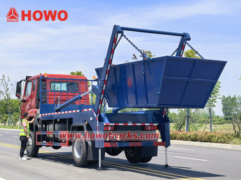 Howo hook lift garbage truck