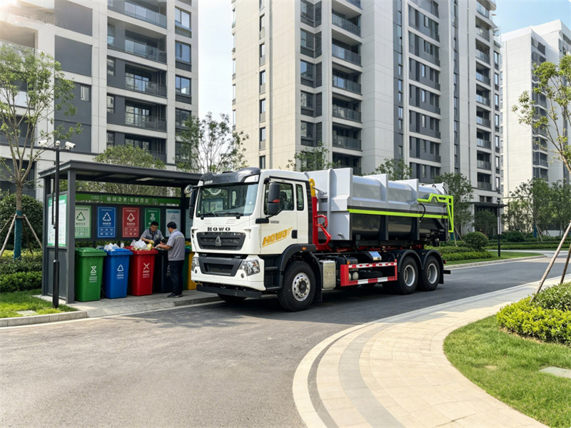 HOWO heavy 25tons garbage hooklift truck HOWO heavy 25tons garbage hooklift truck